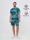 Мужской костюм с шортами / Neon lines