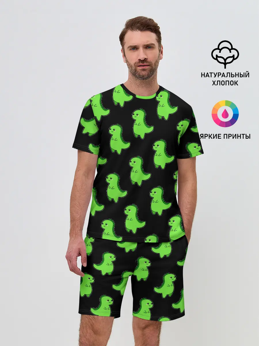 Мужской костюм с шортами / Динозавры