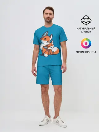 Мужской костюм с шортами / Лисья семья
