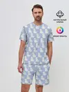 Мужской костюм с шортами / Голубой мегамозг