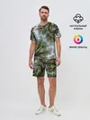 Мужской костюм с шортами / Зеленые листья