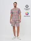 Мужской костюм с шортами / РОЗОВЫЕ СЛОНИКИ ПАТТЕРН