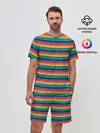 Мужской костюм с шортами / Радужный флаг