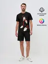 Мужской костюм с шортами / Убийца Акаме на черном фоне