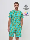 Мужской костюм с шортами / Авокадо