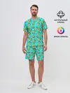 Мужской костюм с шортами / Авокадо