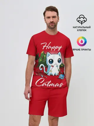 Мужской костюм с шортами / Happy Catmas