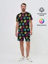 Мужской костюм с шортами / Японские Кандзи