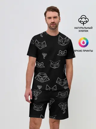 Мужской костюм с шортами / Фигуры животных