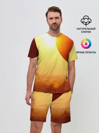 Мужской костюм с шортами / Город в пустыне
