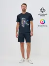Мужской костюм с шортами / Космонавт с гитарой
