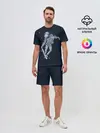 Мужской костюм с шортами / Космонавт на скейте