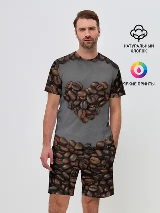 Мужской костюм с шортами / Люблю кофе