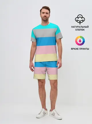 Мужской костюм с шортами / Флаг аниме