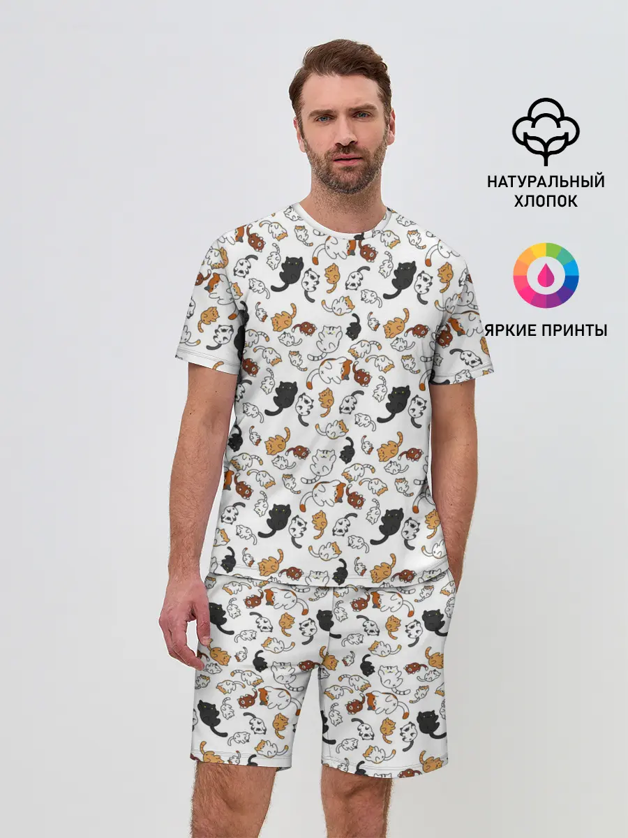 Мужской костюм с шортами / КОТИКИ