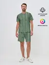Мужской костюм с шортами / Зеленый бамбук