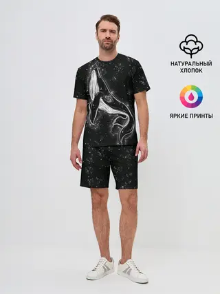 Мужской костюм с шортами / Космический Кит