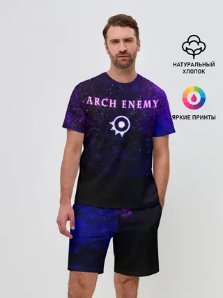 Мужской костюм с шортами / Arch Enemy. Neon logo