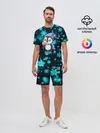 Мужской костюм с шортами / Новогодний пингвин