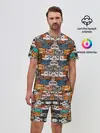 Мужской костюм с шортами / Котейки
