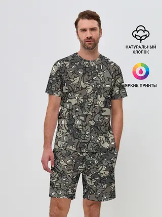 Мужской костюм с шортами / Камуфляж Амонг Ас
