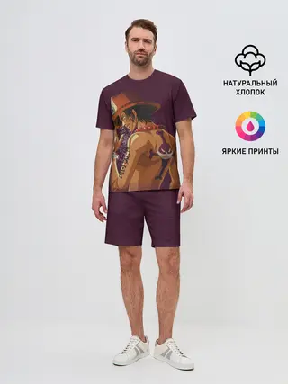 Мужской костюм с шортами / One Piece. Портгас Д. Эйс