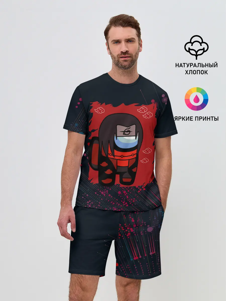 Мужской костюм с шортами / Among Us / Itachi Uchiha.