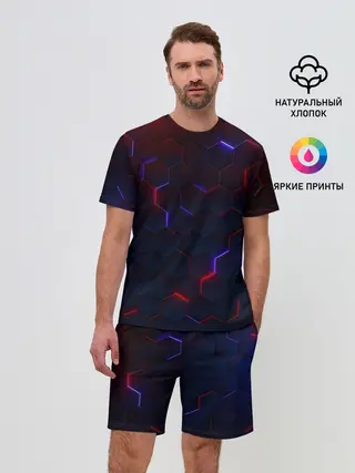 Мужской костюм с шортами / Light Background