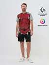 Мужской костюм с шортами / Красный бык