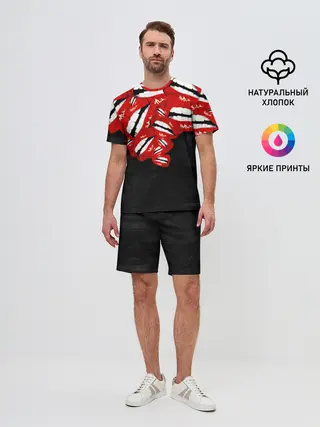 Мужской костюм с шортами / Губы