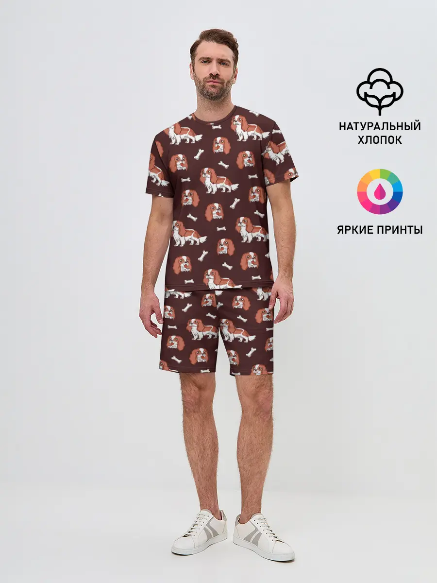 Мужской костюм с шортами / Спаниели