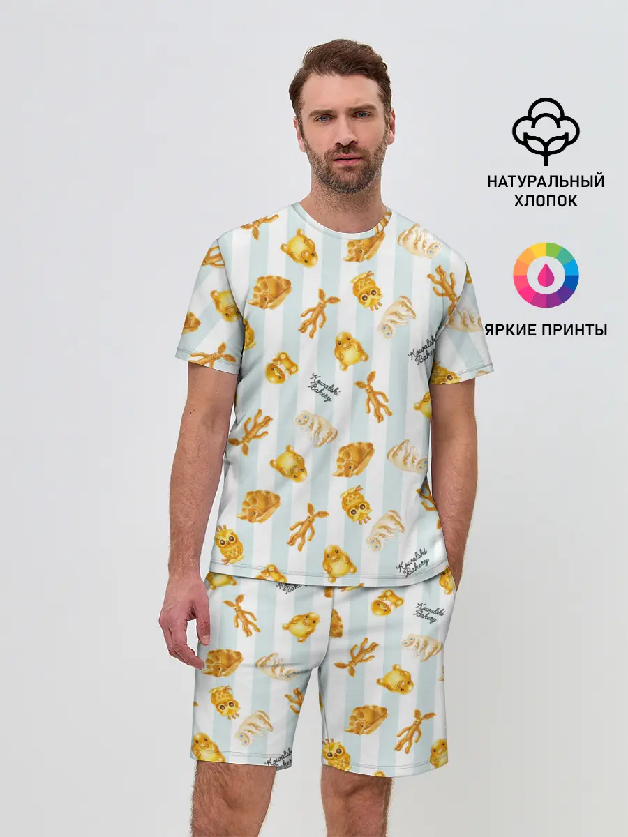 Мужской костюм с шортами / Baked Goods Pattern