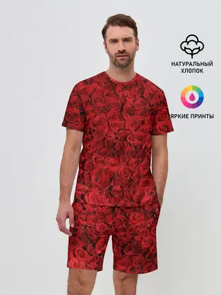 Мужской костюм с шортами / Розы
