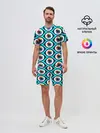 Мужской костюм с шортами / Глаза паттерн