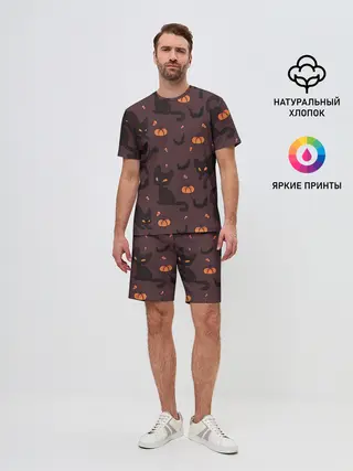 Мужской костюм с шортами / Хэллоуиновский кот