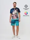 Мужской костюм с шортами / Убийца демонов милые брат и сестра
