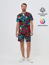 Мужской костюм с шортами / Красно синие безумие