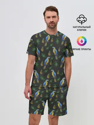 Мужской костюм с шортами / Попугай Ара