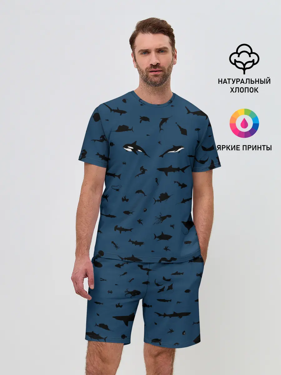 Мужской костюм с шортами / Fish