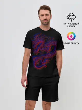 Мужской костюм с шортами / 3д Дракон