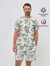 Мужской костюм с шортами / Лесные животные
