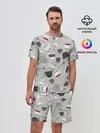 Мужской костюм с шортами / Утро начинается с кружки