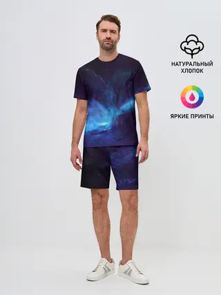 Мужской костюм с шортами / Космос