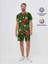 Мужской костюм с шортами / Хохлома