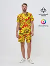 Мужской костюм с шортами / Хохлома