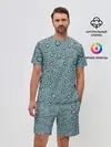 Мужской костюм с шортами / Капли.