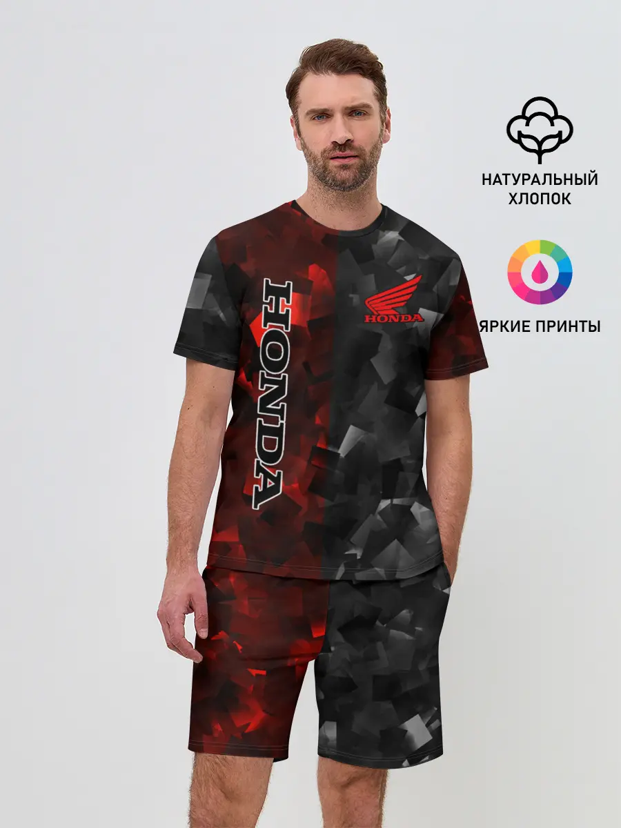 Мужской костюм с шортами / HONDA | RedBlack