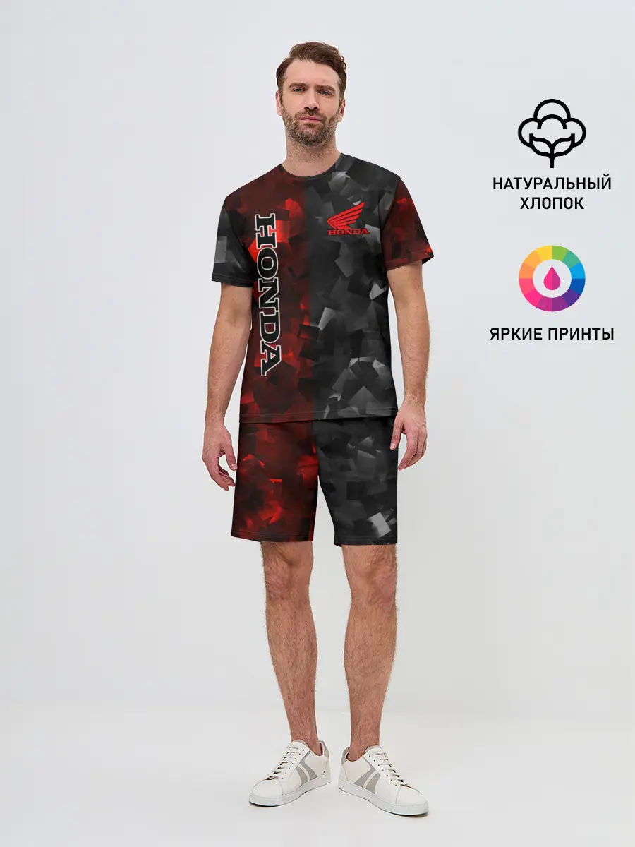 Мужской костюм с шортами / HONDA | RedBlack