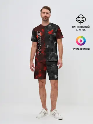 Мужской костюм с шортами / HONDA | RedBlack