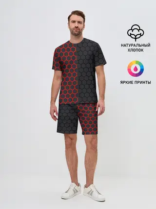 Мужской костюм с шортами / НЕОНОВЫЕ СОТЫ